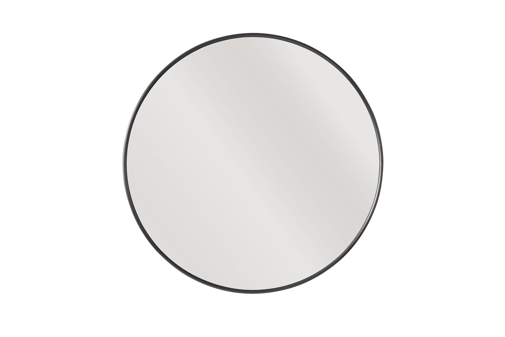 Aria Round Wall Mirror Dia. 29.5", Black