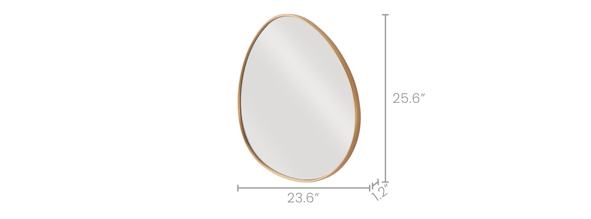 dimension of Aria Organic Wall Mirror