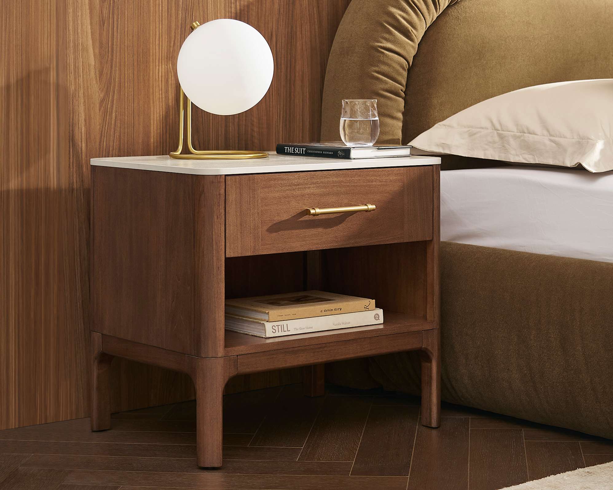 Arlen 1-Drawer Bedside Table 0