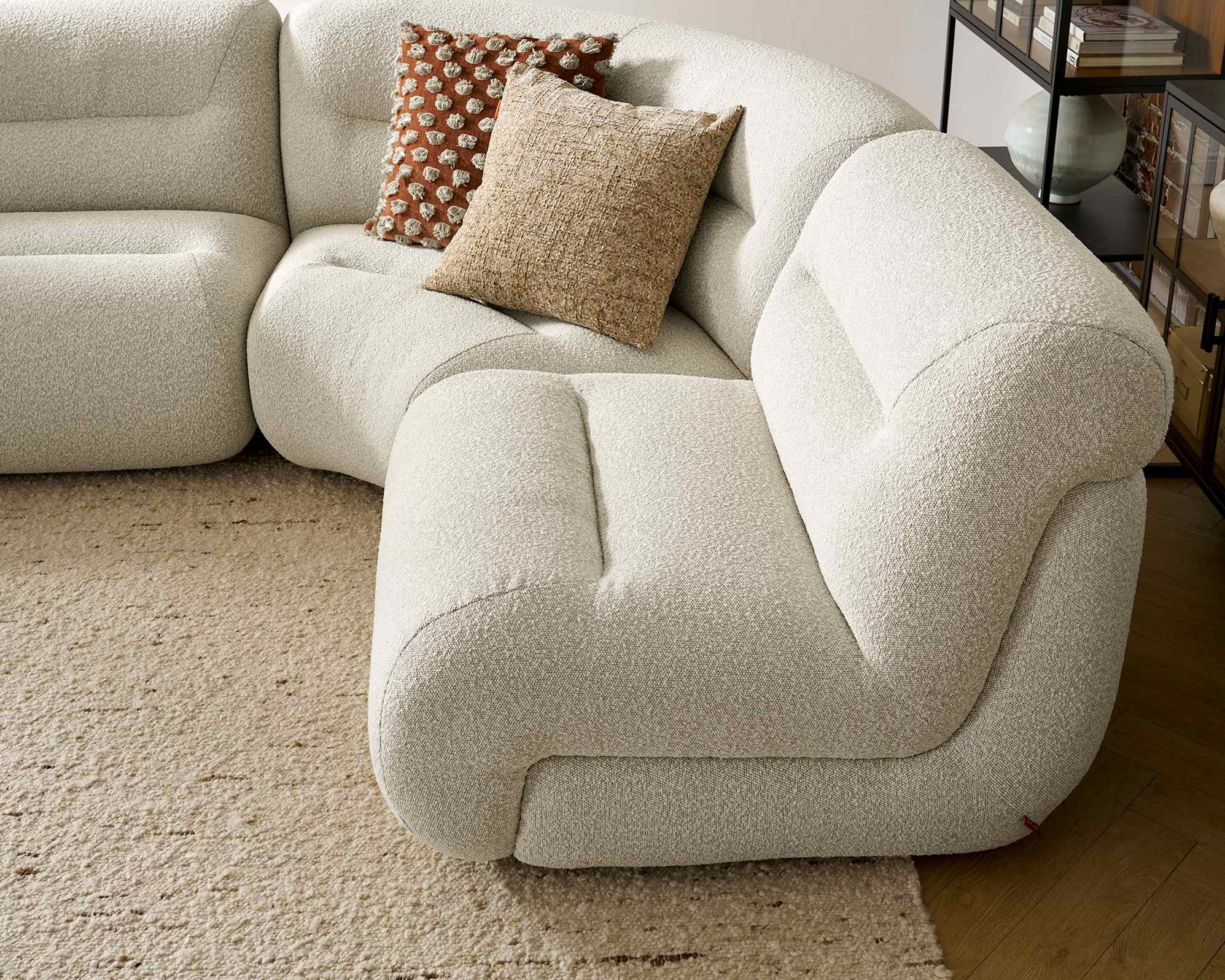 Tovi Performance Boucle 3-Piece Chaise Sectional Sofa 6