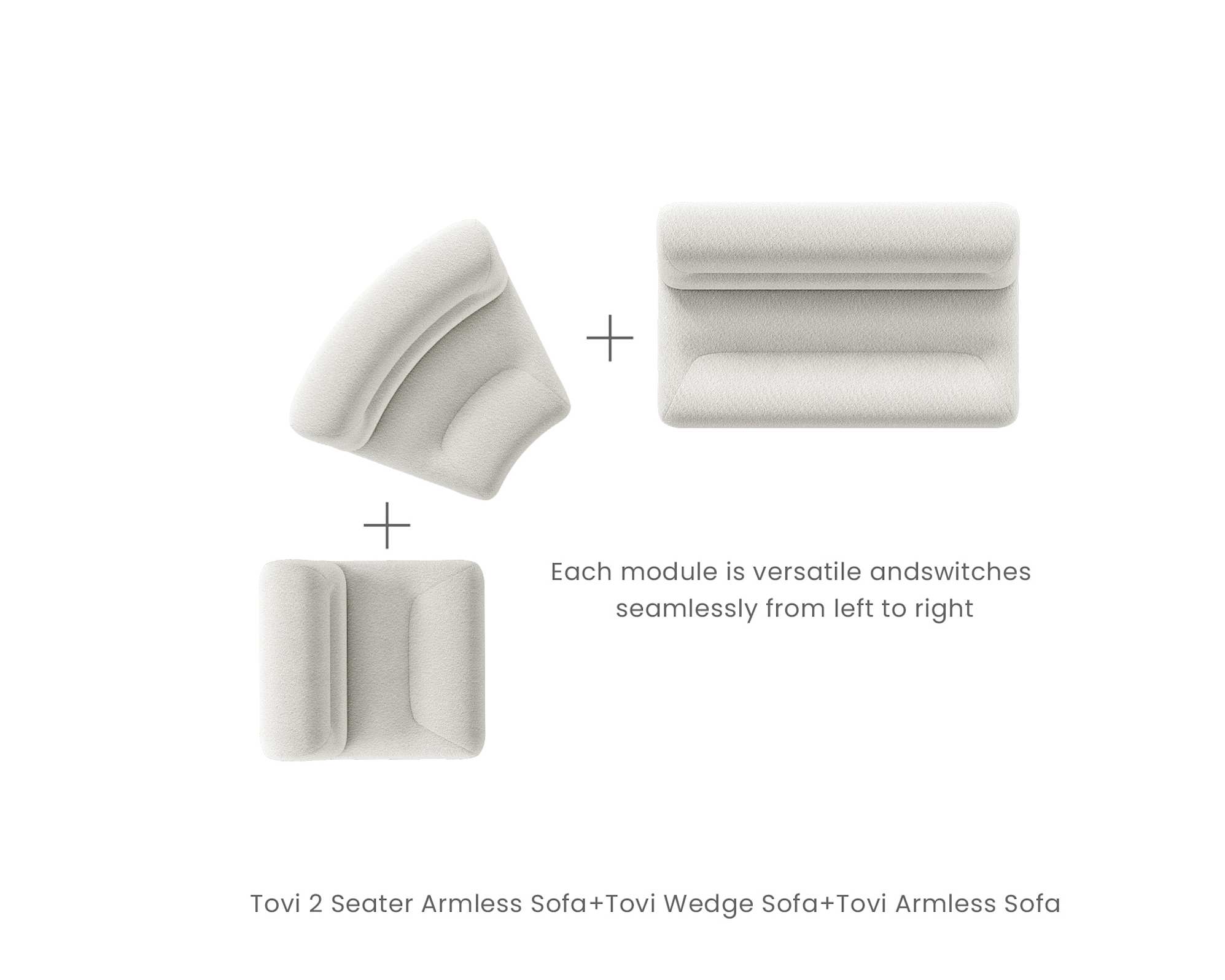 Tovi Performance Boucle Angled Chaise Sectional Sofa 9