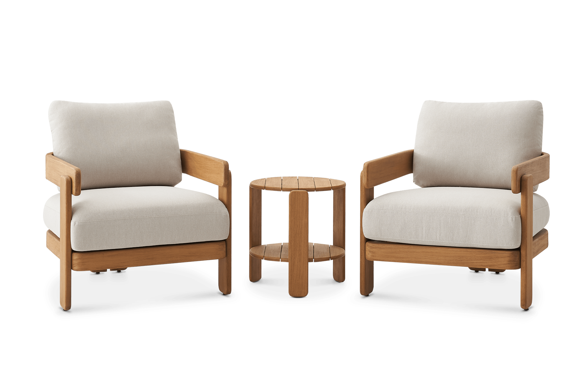 Eden Outdoor 2 Lounge Chairs & Side Table Set 2