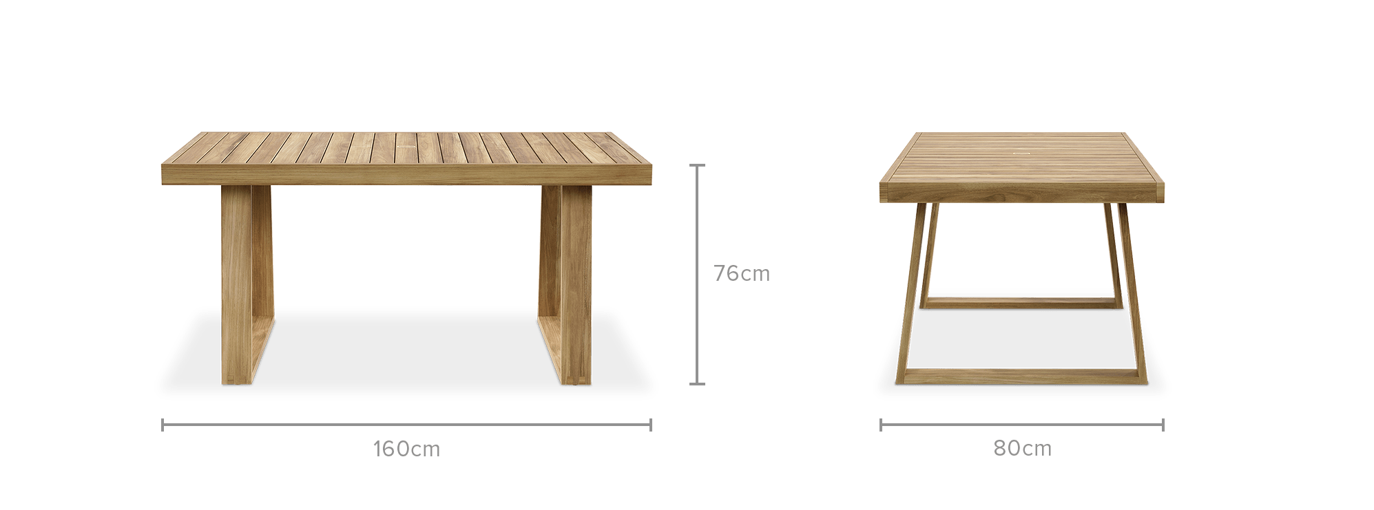 dimension of Rio Garden Teak Dining Table