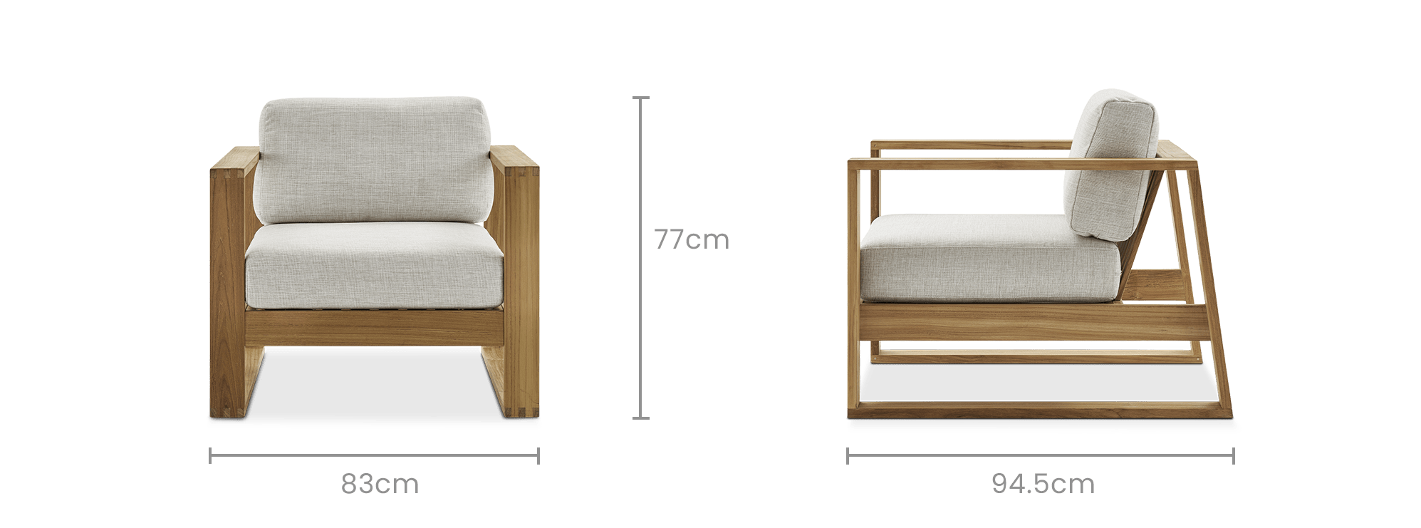 dimension of Rio Garden Lounge Chair