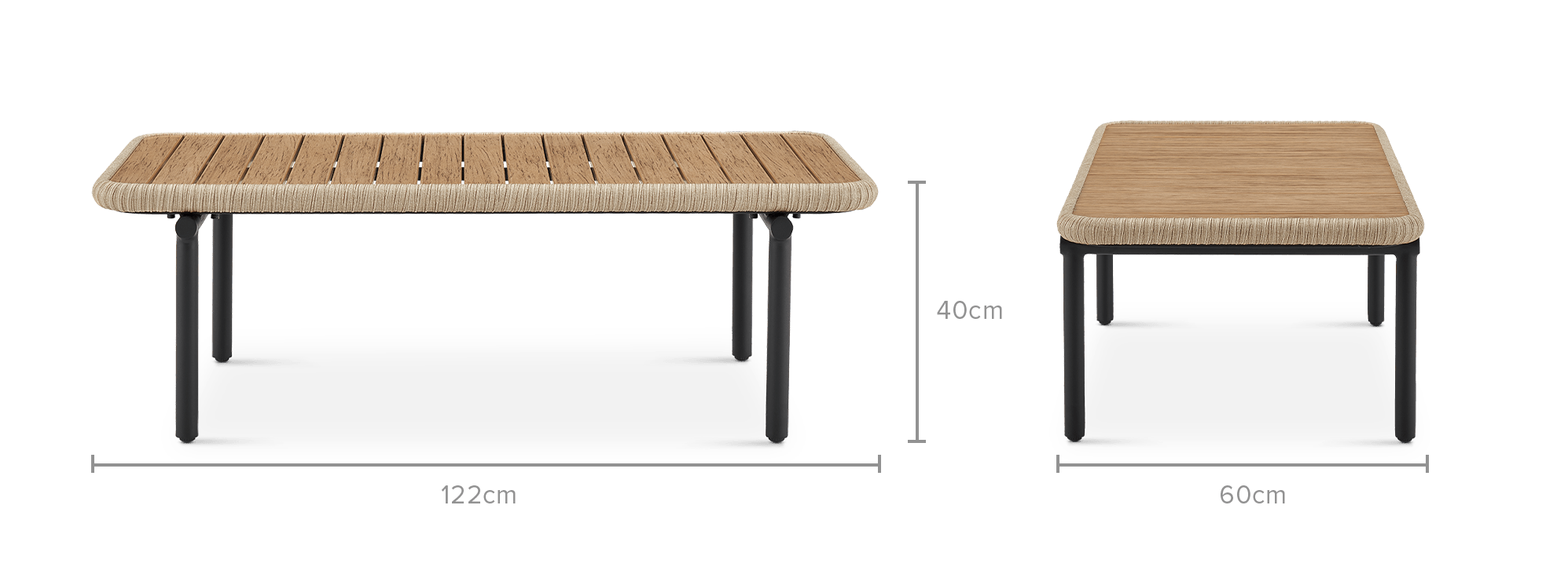 dimension of Sierra Garden Coffee Table