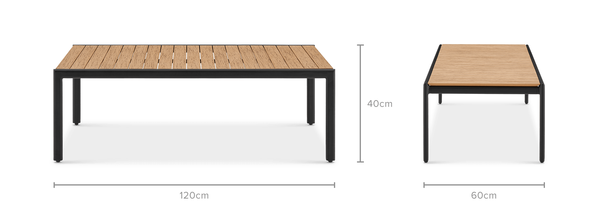 dimension of Sorrento Garden Coffee Table