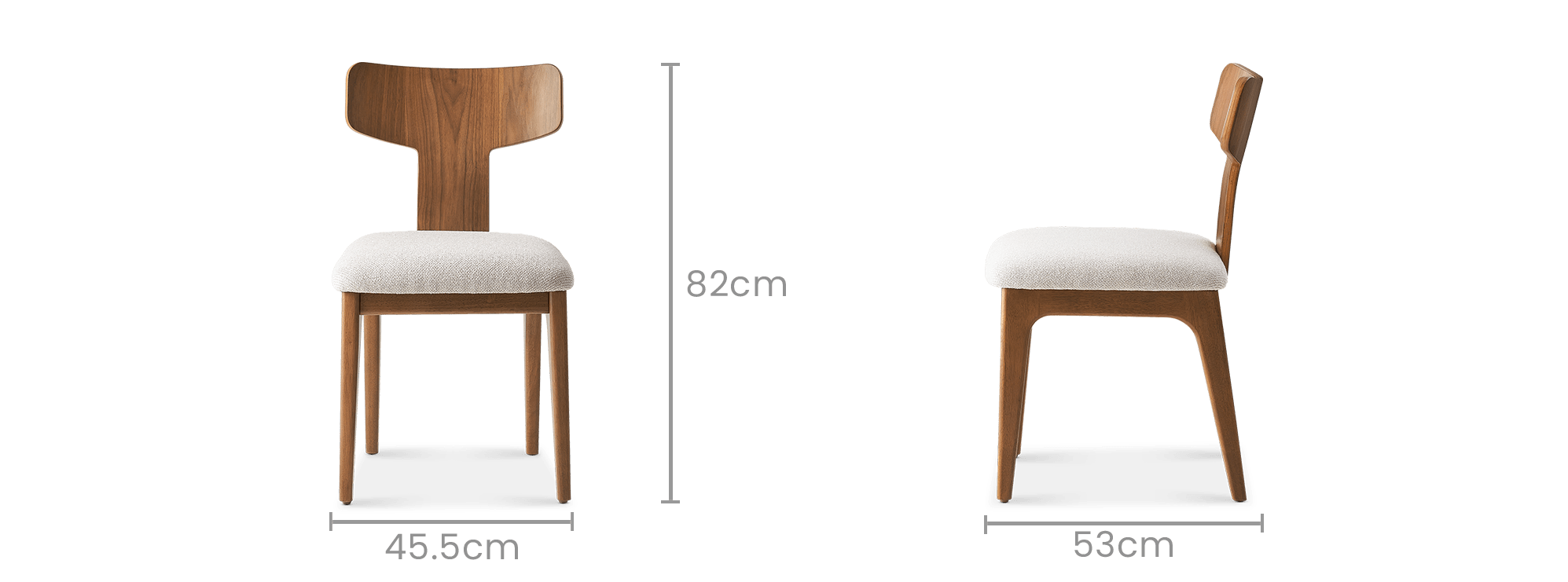 dimension of Tavi Performance Fabric Dining Chair