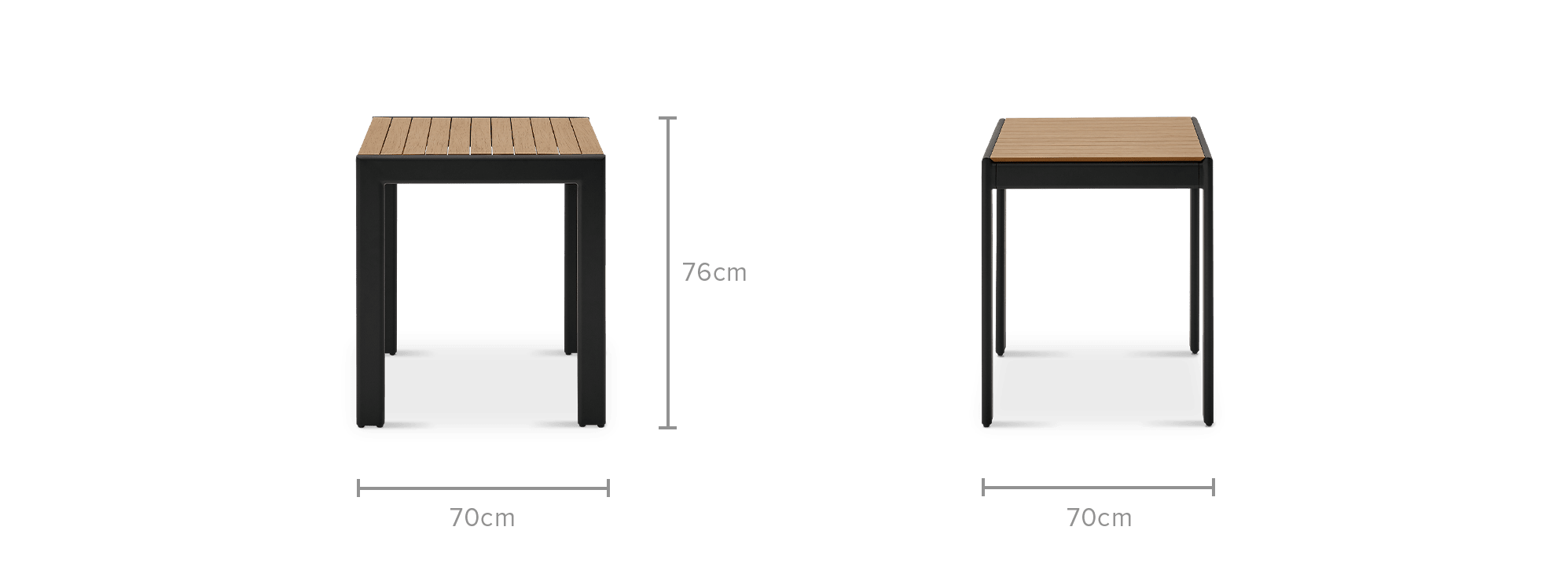 dimension of Sorrento Garden Bistro Table