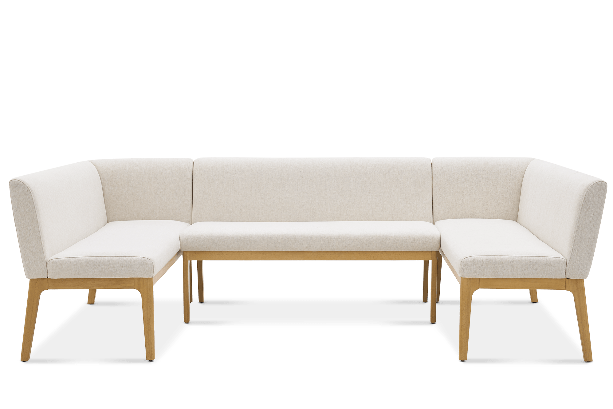Elliot U-Shape Banquette, (Performance Anderson) Cream (Blonde Oak)