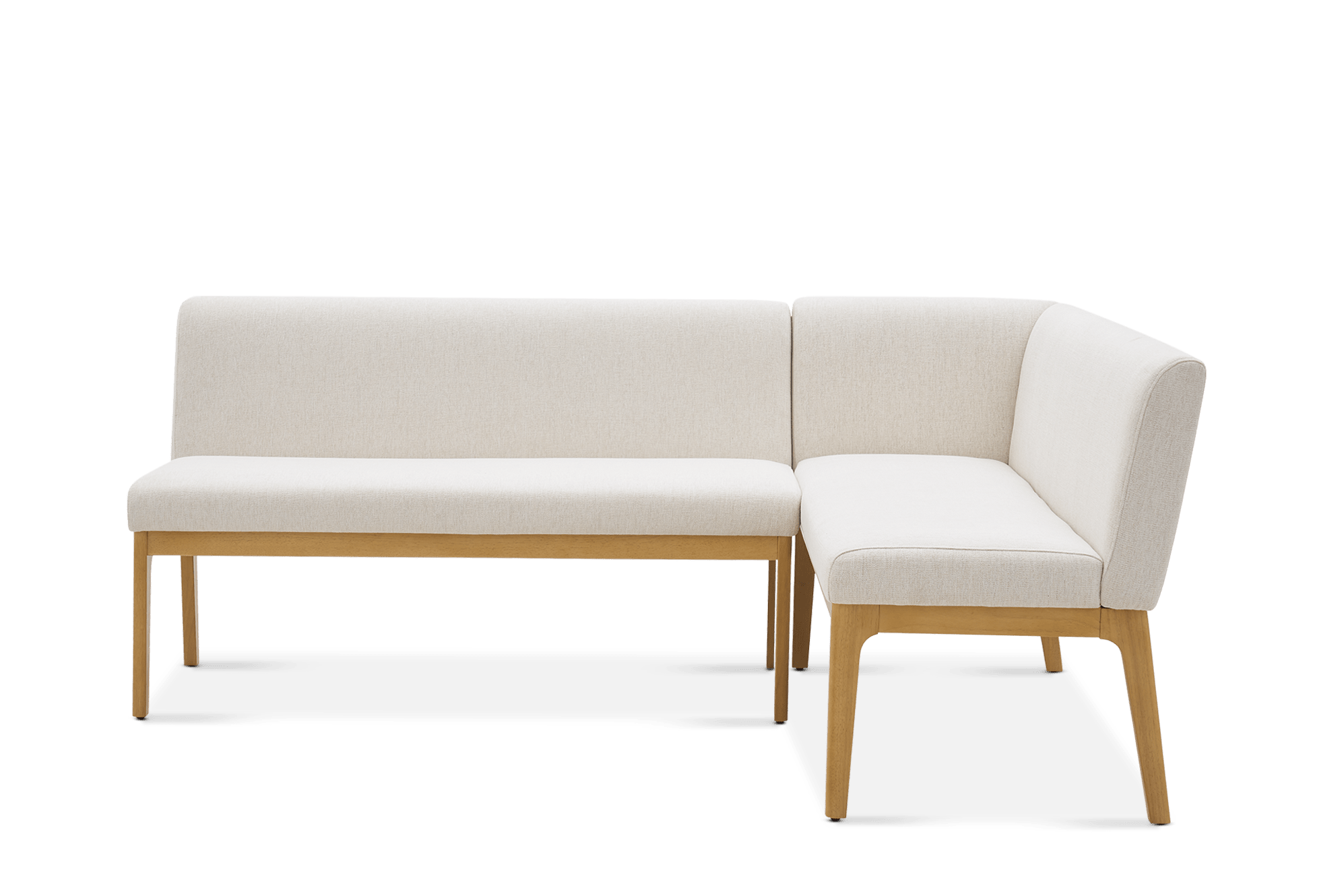 Elliot L-Shape Banquette Right Facing, (Performance Anderson) Cream (Blonde Oak)