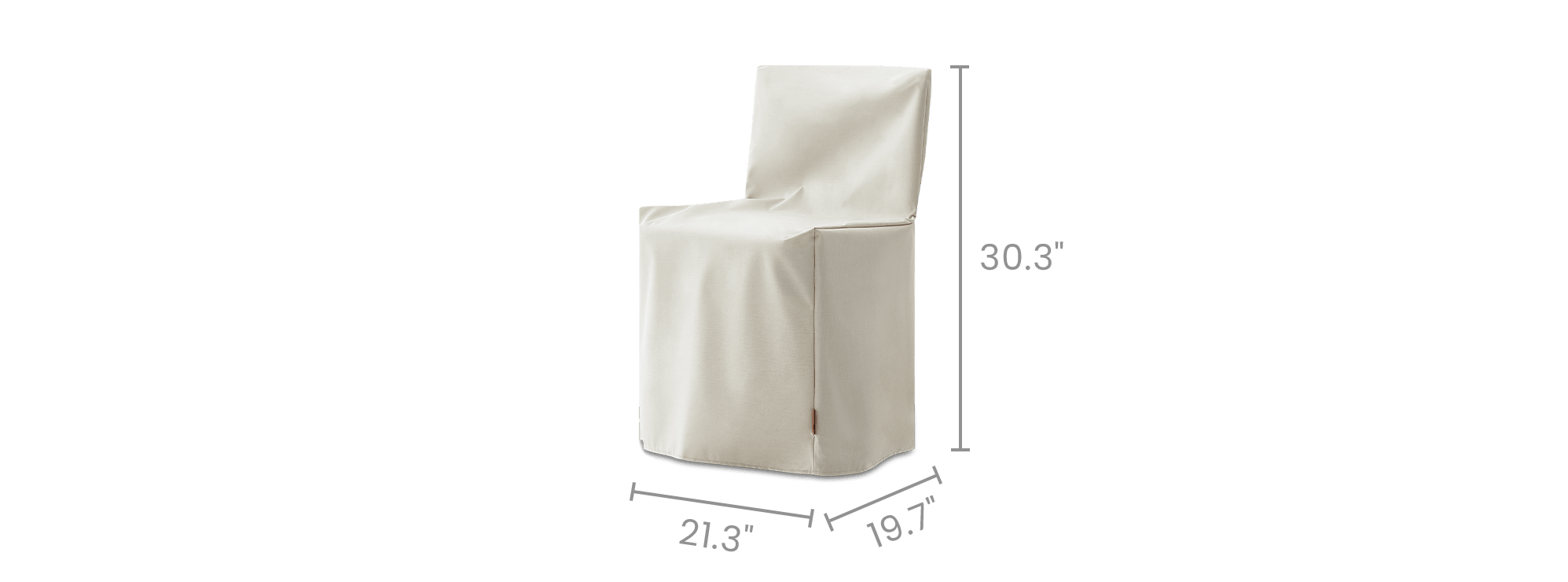 dimension of Eden Outdoor Dining Chair Cover, Set of 2