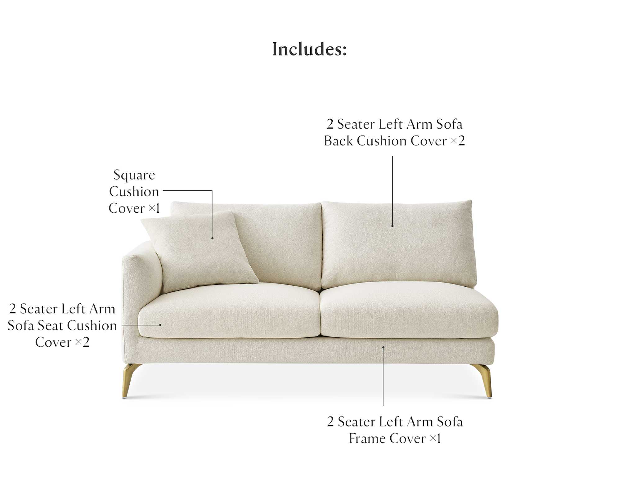 Lena Sofa Modular Component Cover 2