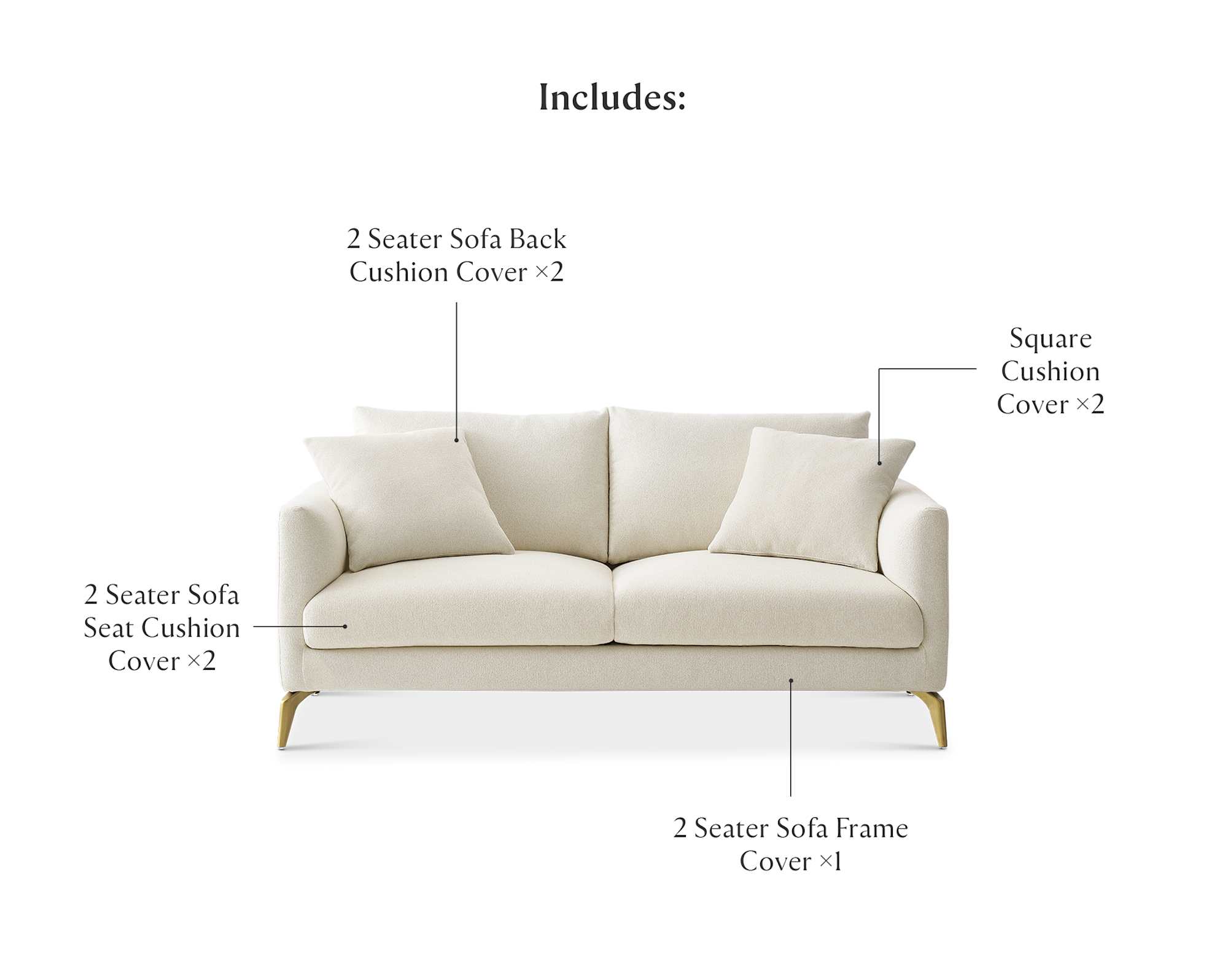Lena Combination Sofa Cover 2
