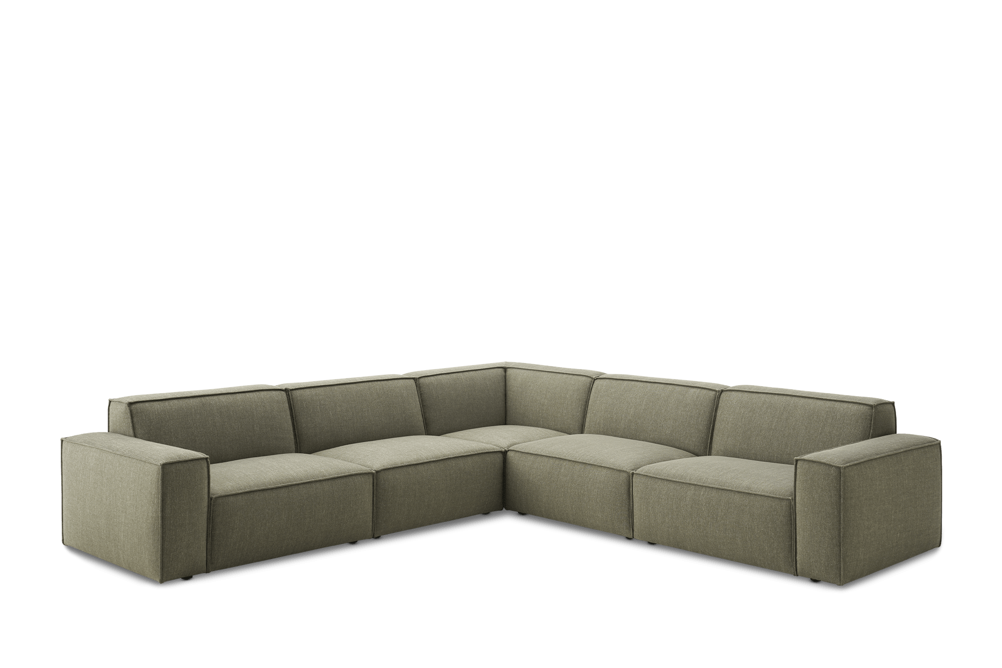 Jonathan L-Shape Sectional Sofa, (Performance Twill) Moss