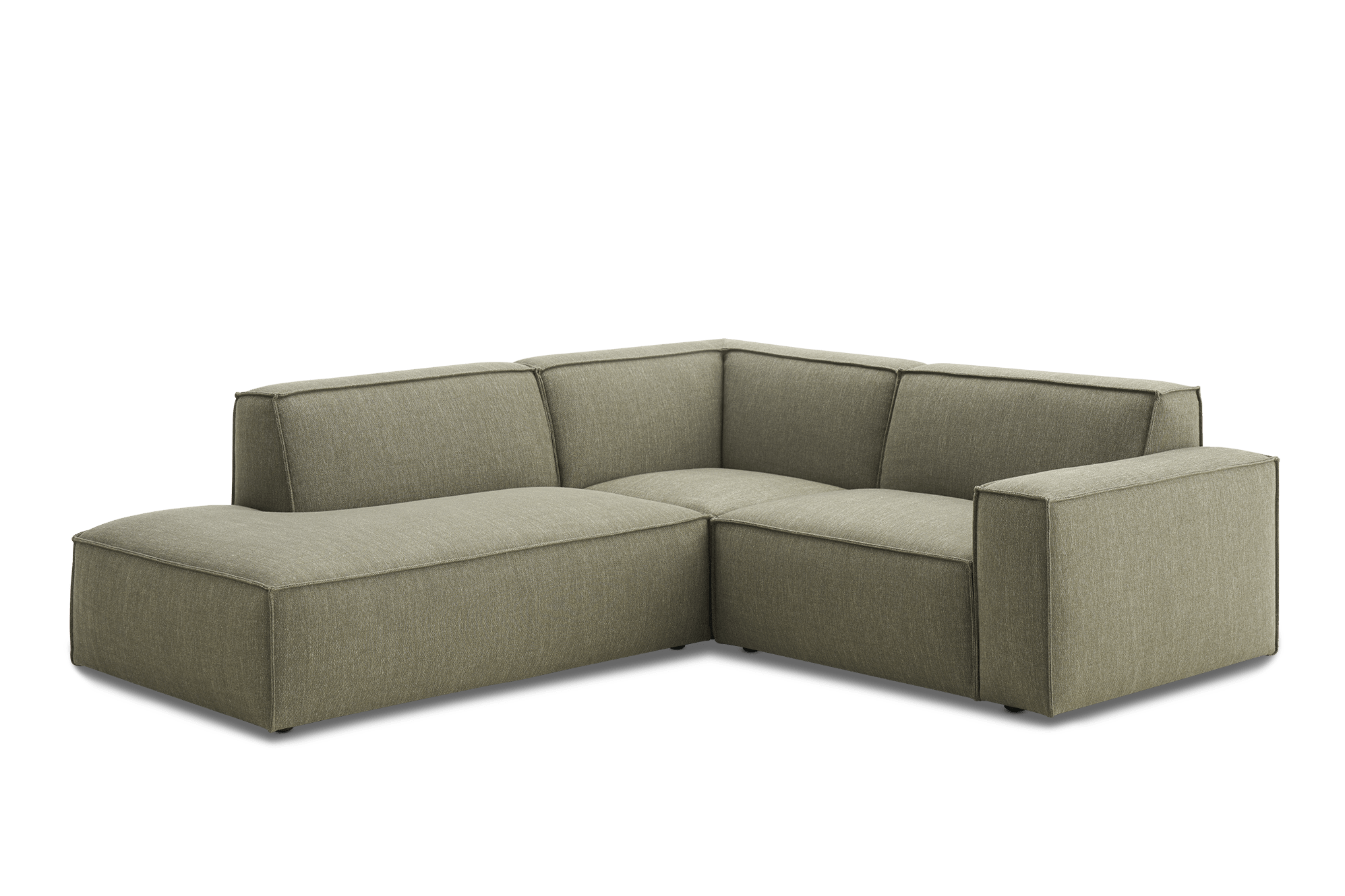 Jonathan Side Chaise Sectional Sofa Left Facing, (Performance Twill) Moss