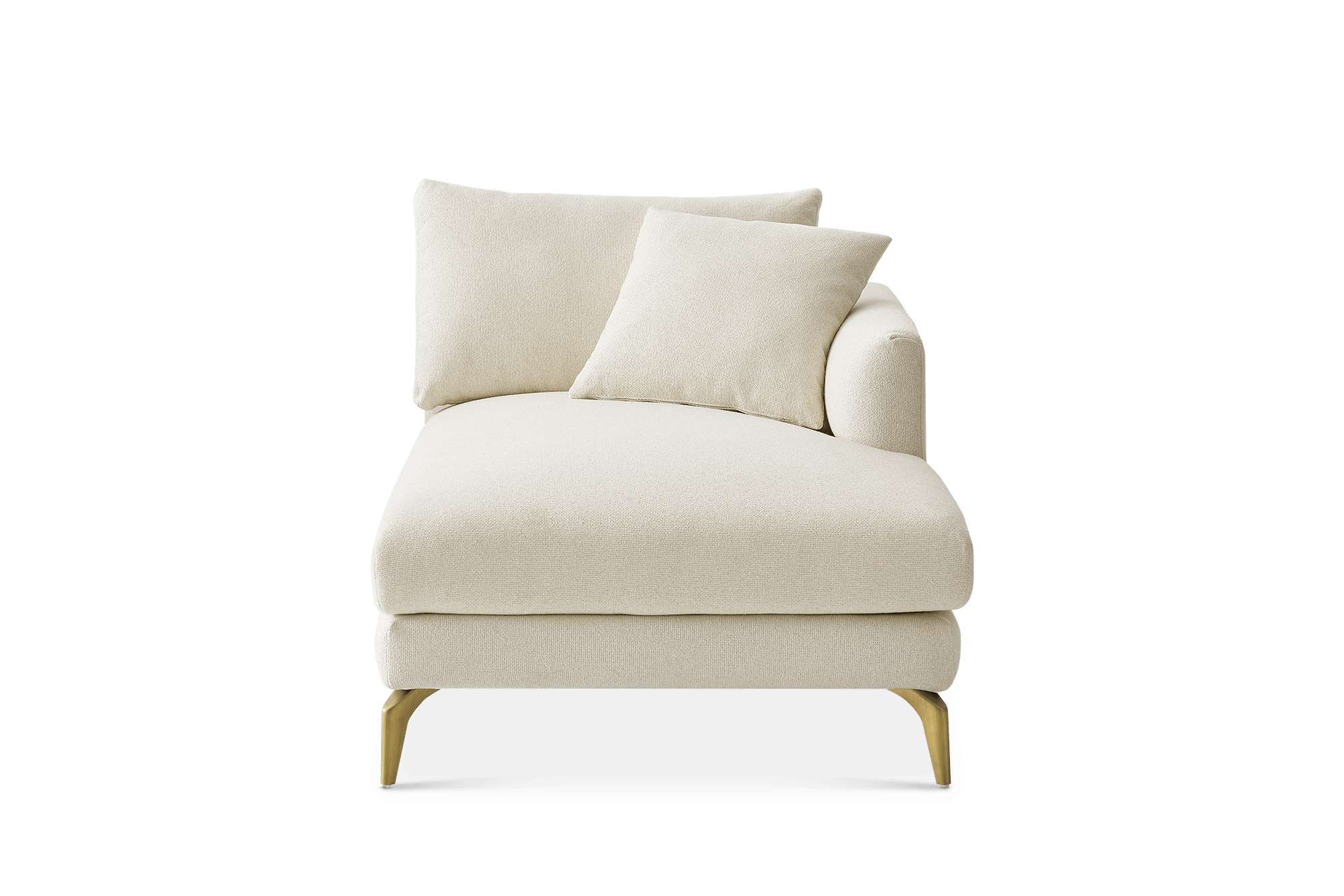 Lena Right Chaise Sofa Cover, (Performance Hugo) Cream
