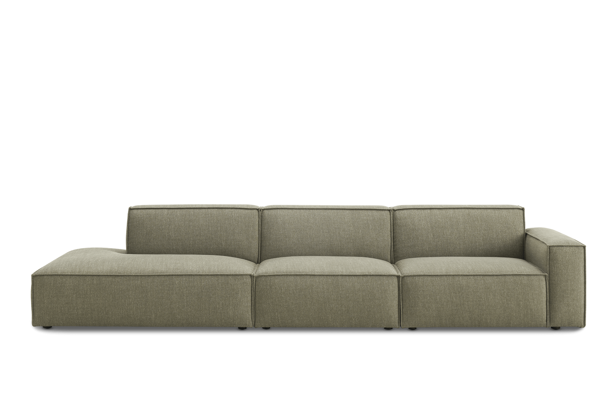 Jonathan Extended Side Chaise Sofa Left Facing, (Performance Twill) Moss