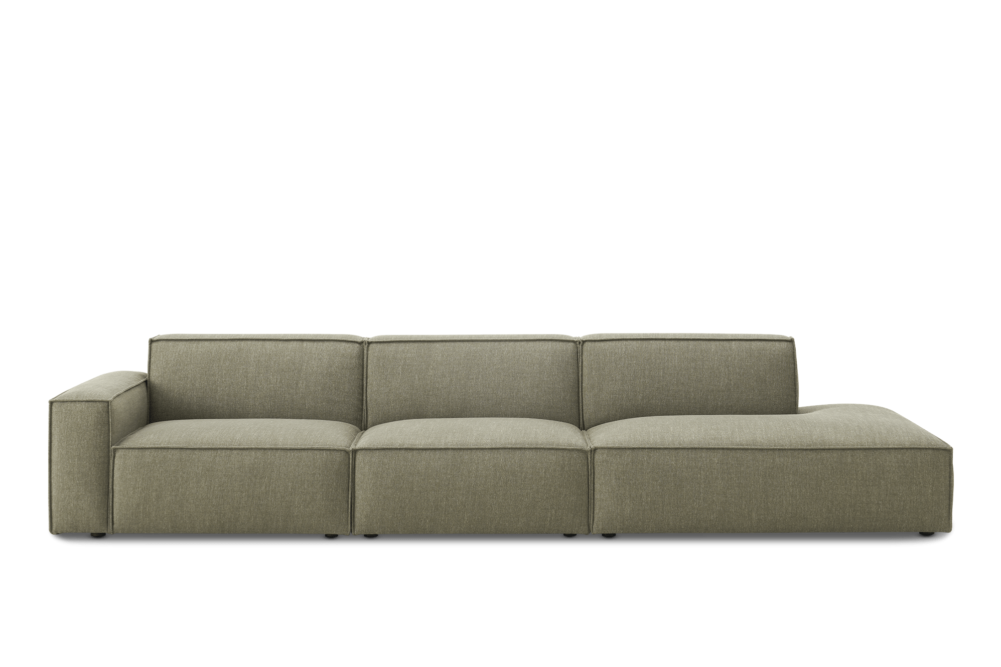 Jonathan Extended Side Chaise Sofa Right Facing, (Performance Twill) Moss