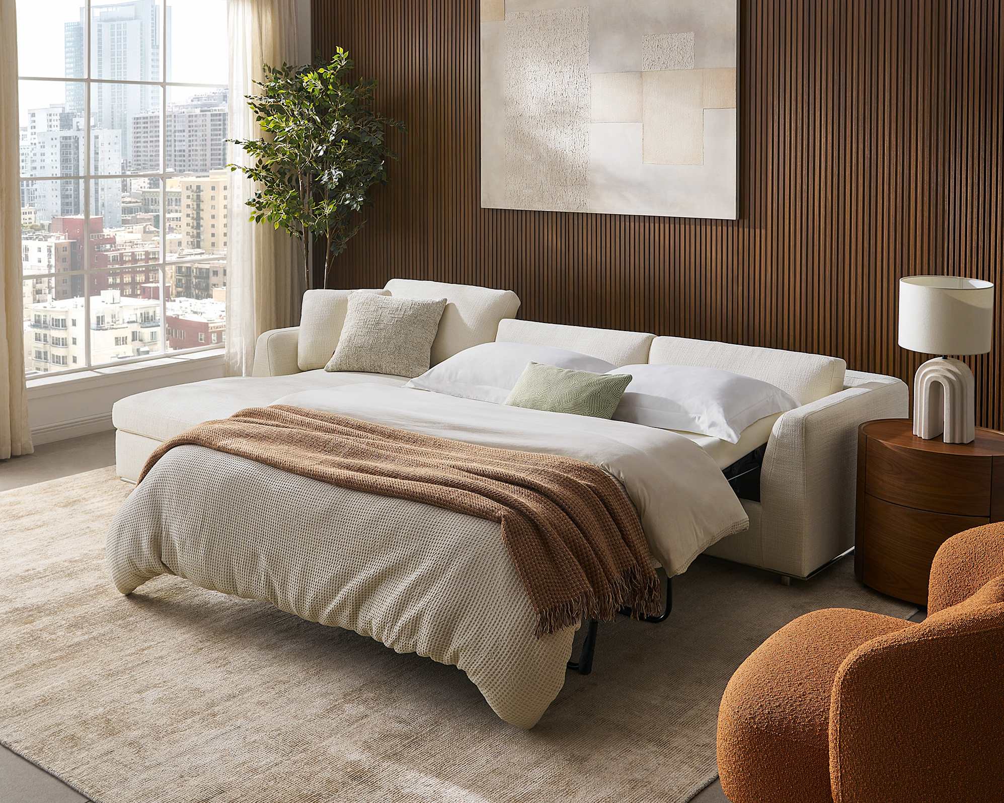 Hamilton Chaise Sectional Sofa Bed image 0