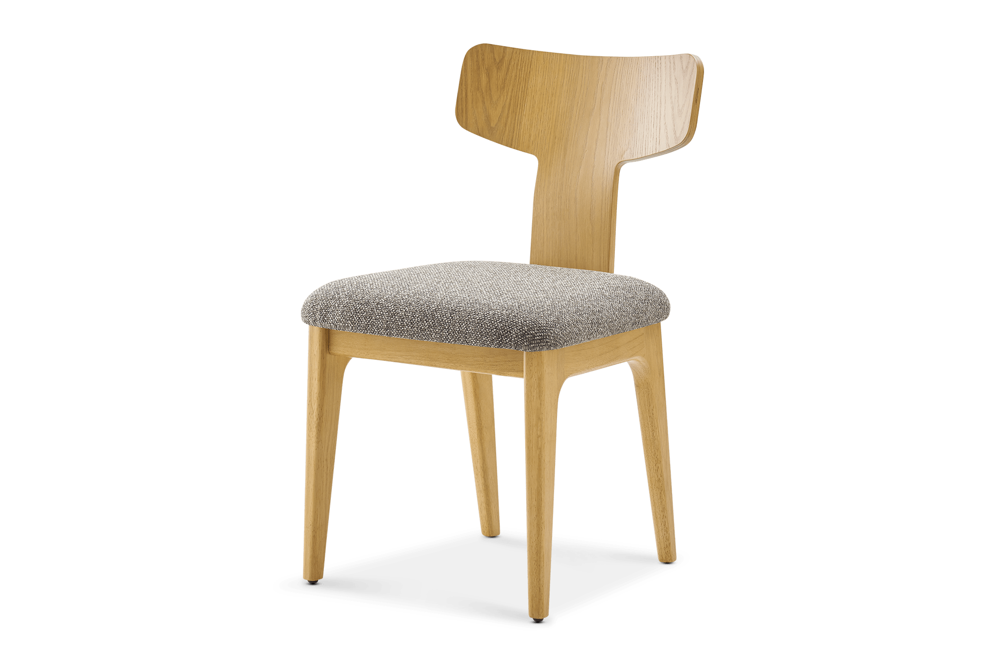 Tavi Wood Back Dining Chair, (Performance Hugo) Brown (Blonde Oak)