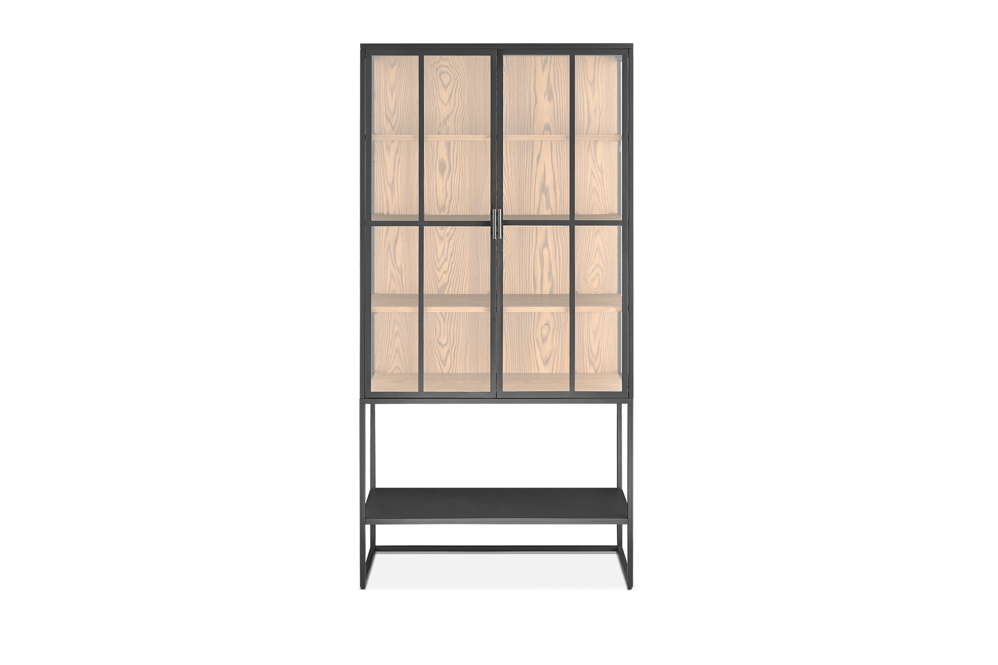 Panes Clear Glass Tall Cabinet