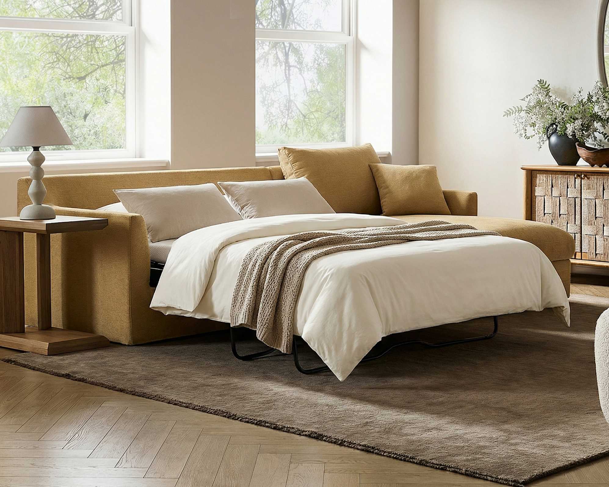 Agnes Chaise Sectional Sofa Bed image 0