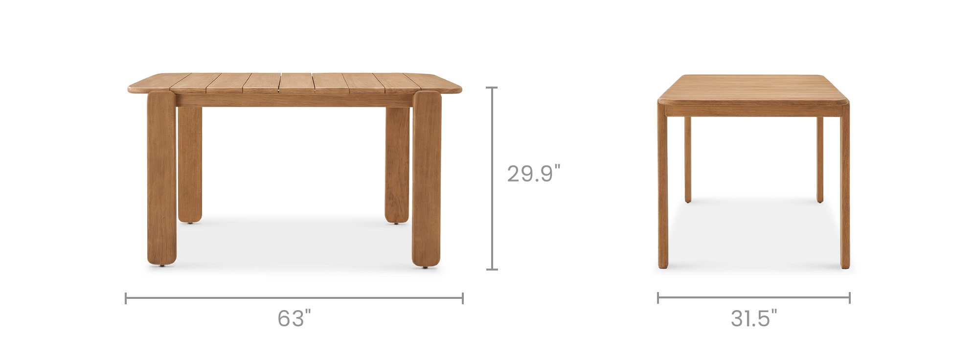 dimension of Eden Outdoor Dining Table