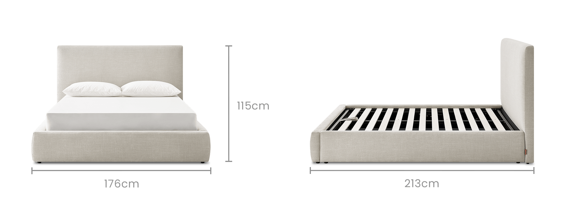 dimension of Miyo Storage Bed