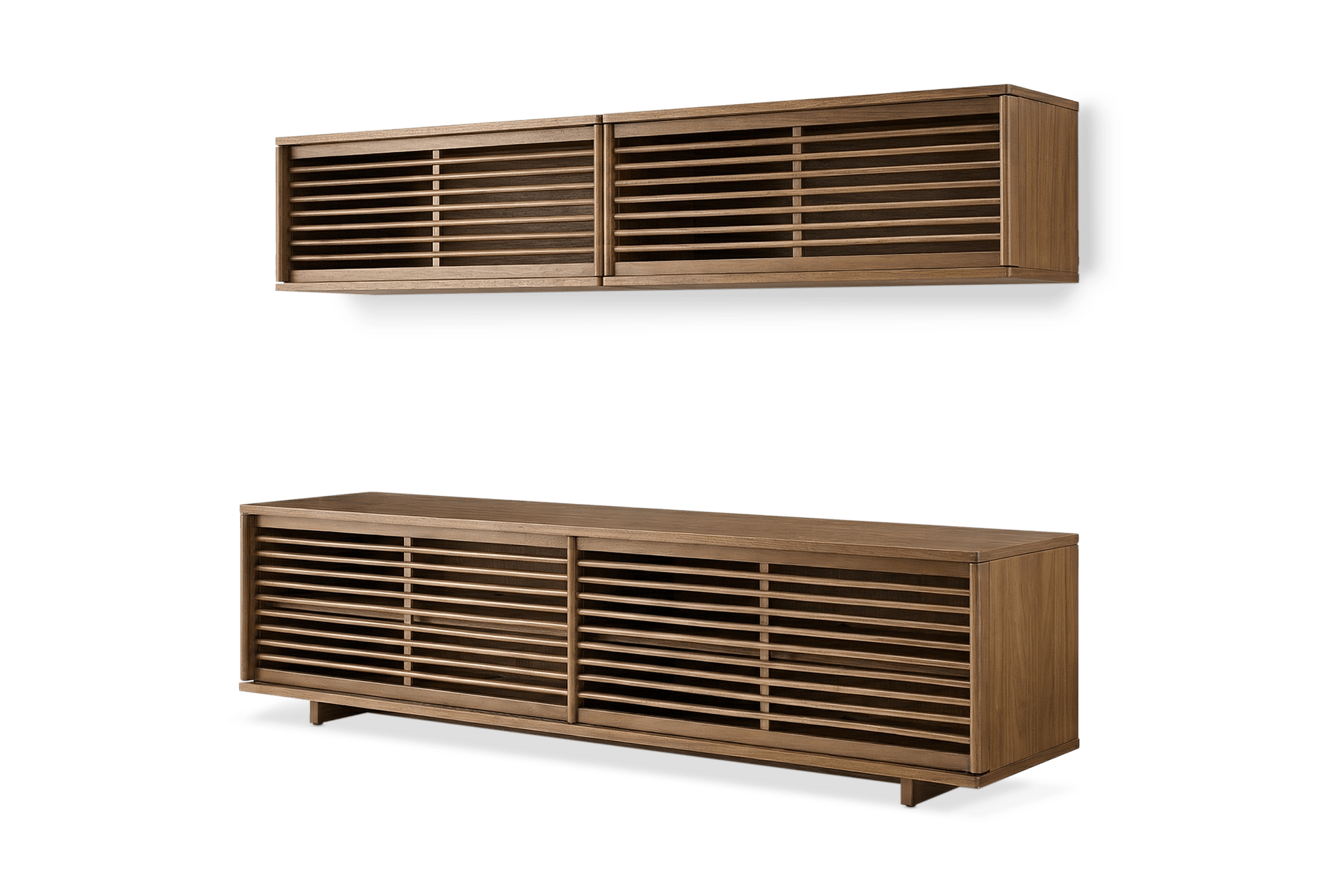 Vento TV Stand, 70.9" with 2 Vento Storage Cabinet, 35.4"