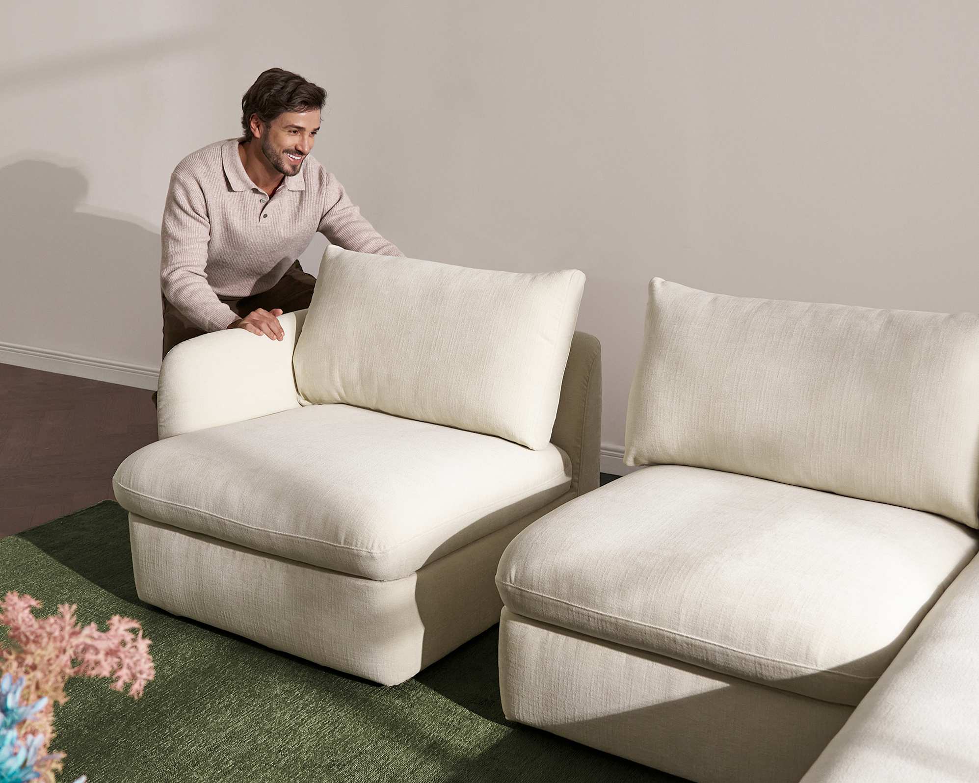 Ollie Storage Extended 3 Seater Sofa with Ottoman 5