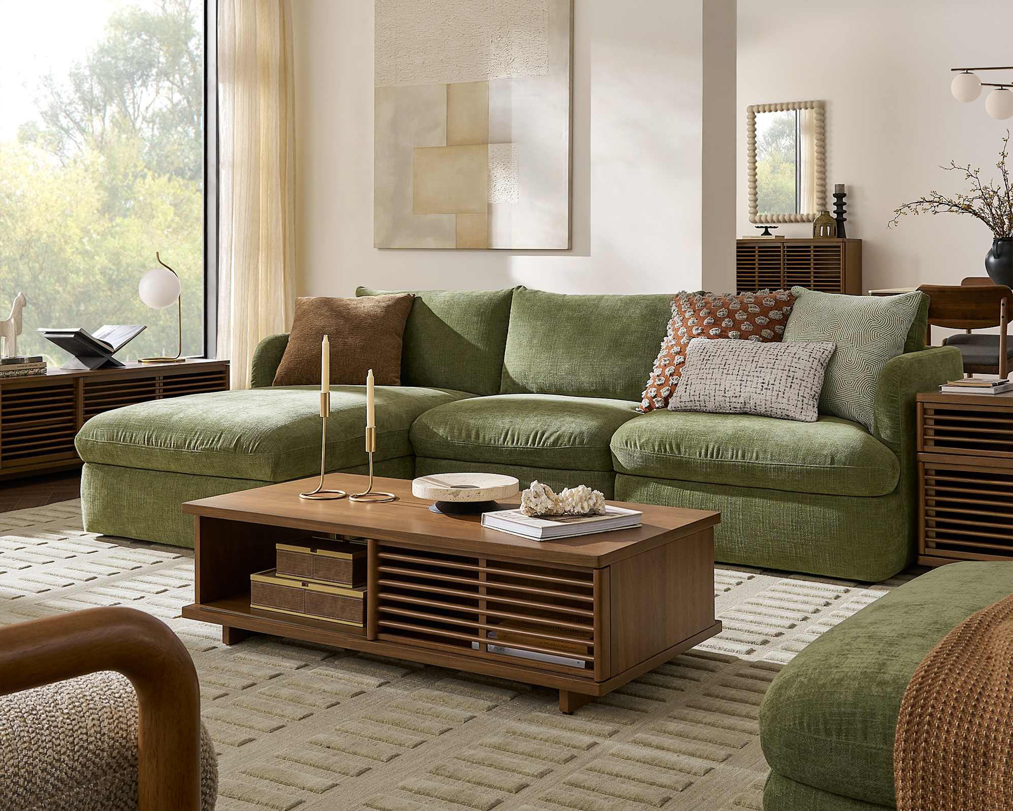 Ollie Storage Armless Sofa 4