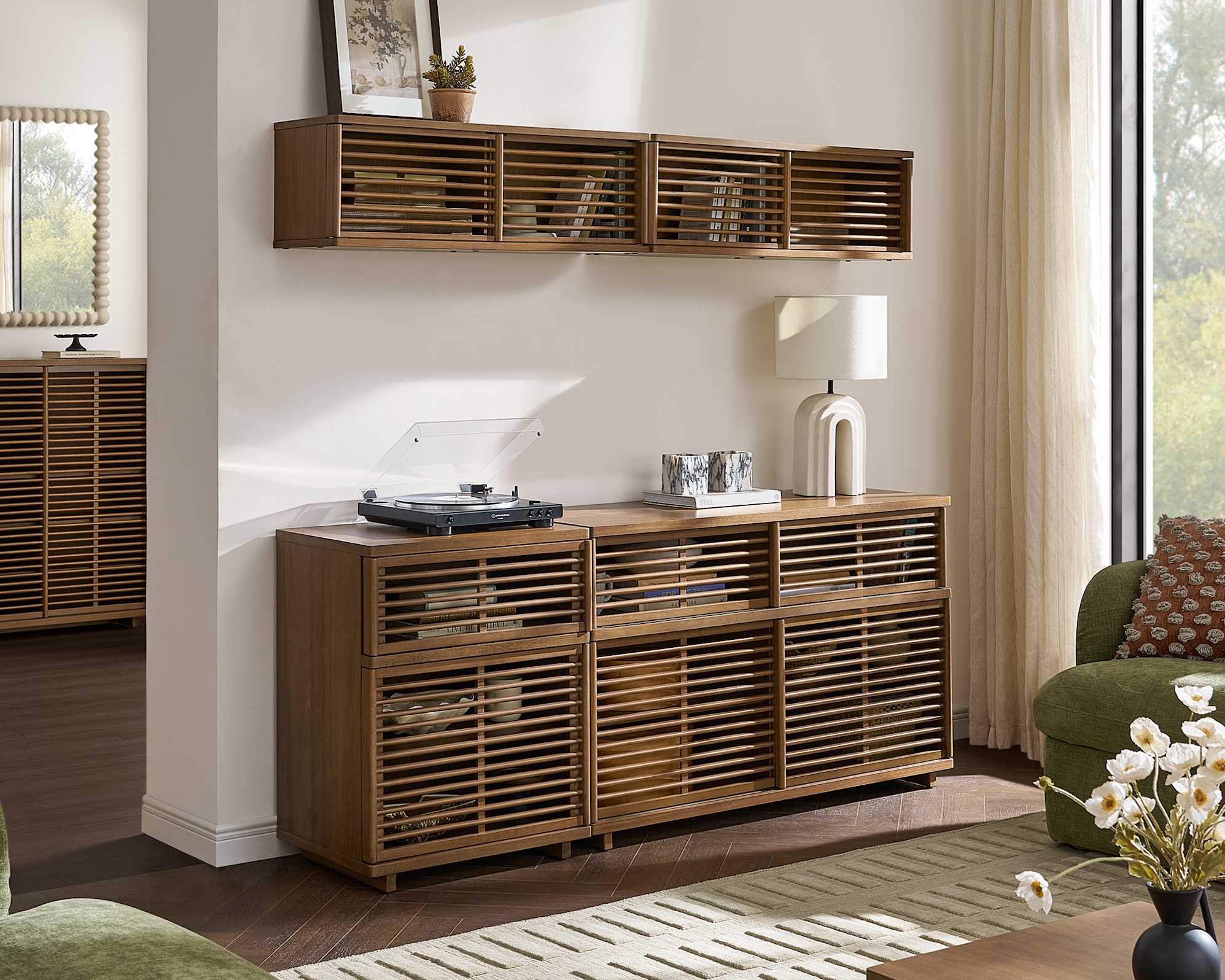 Vento Sideboard, 120cm and Vento Sideboard, 60cm with 2 Vento Storage Cabinet, 90cm lifestyle