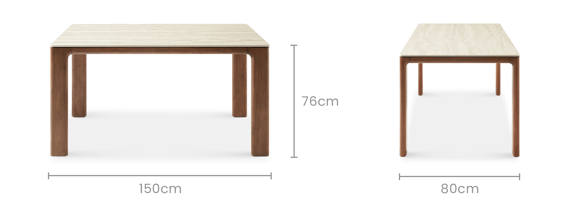 dimension of Arlen Sintered Stone Dining Table