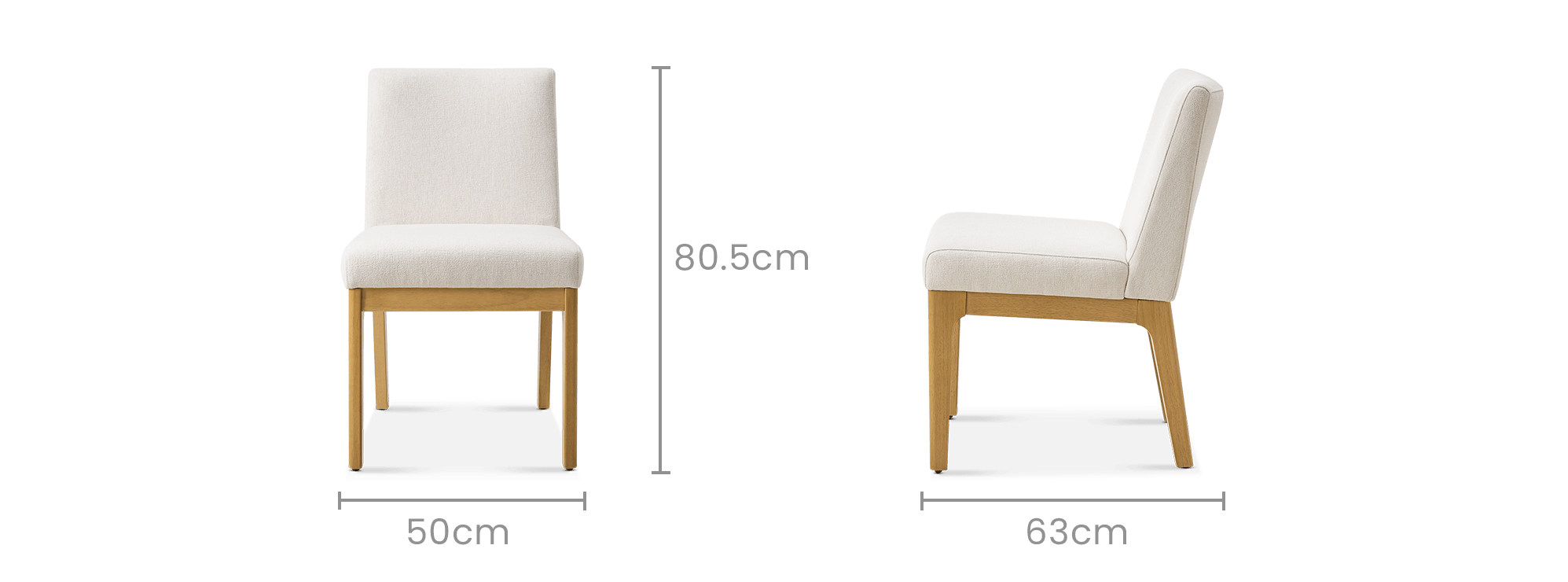 dimension of Elliot Performance Fabric Dining Chair