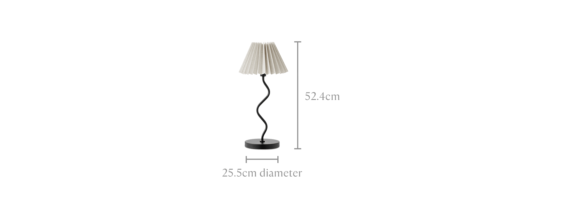 dimension of Iris Table Lamp