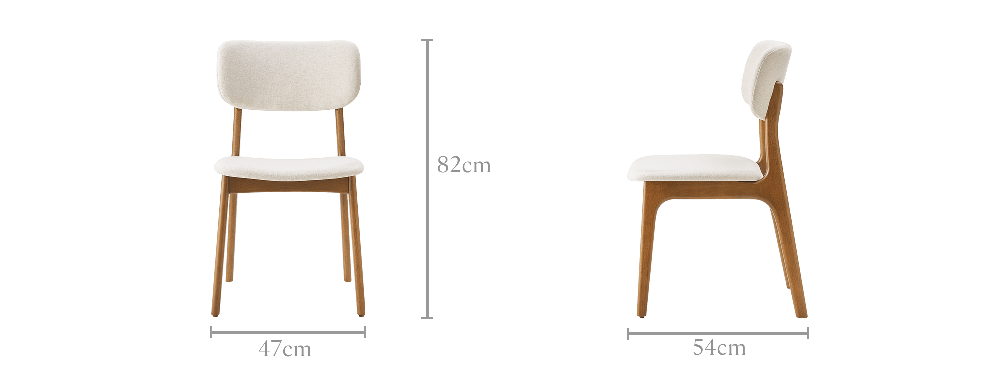 dimension of Brighton Performance Fabric Dining Chair