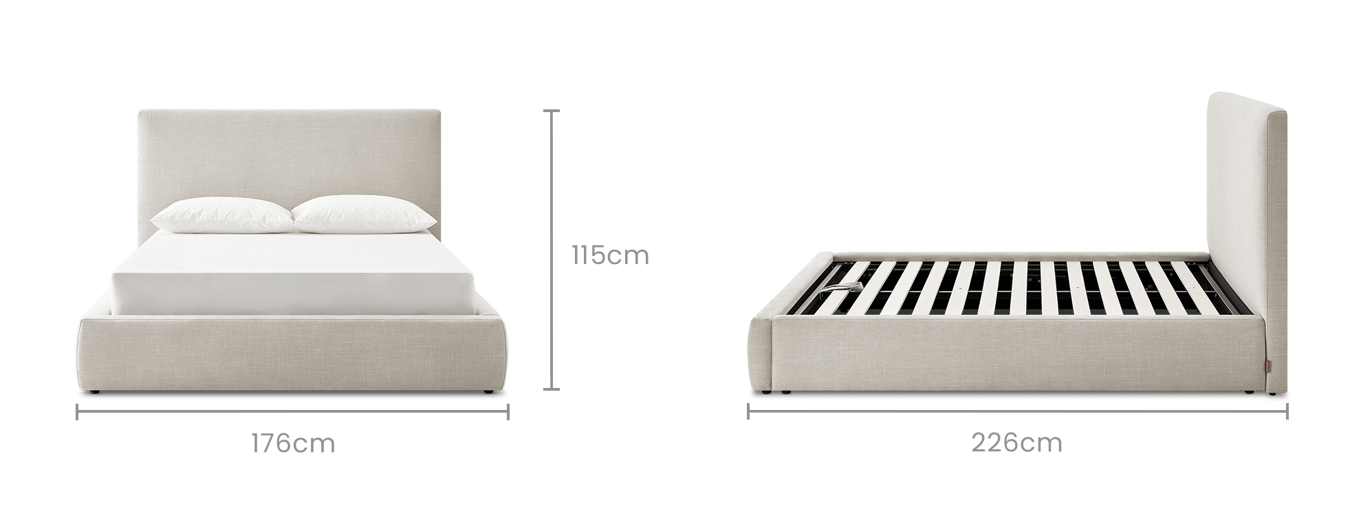 dimension of Miyo Build-Your-Own Bed