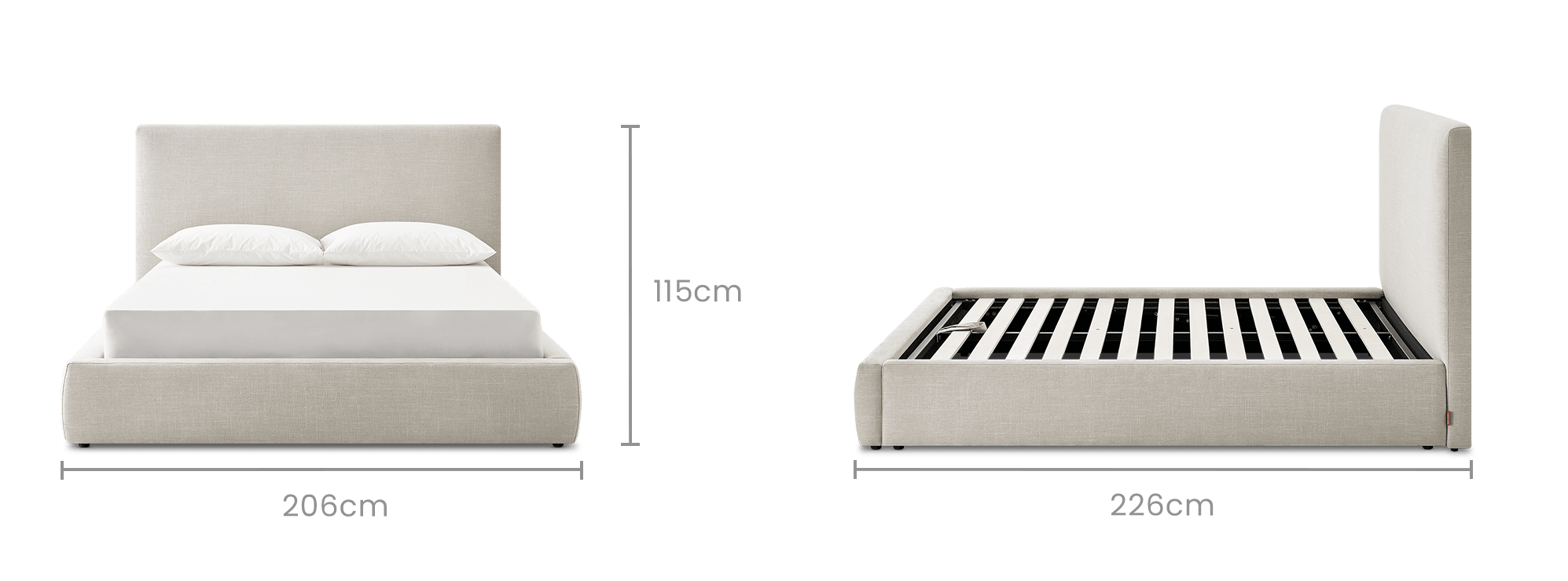 dimension of Miyo Build-Your-Own Bed