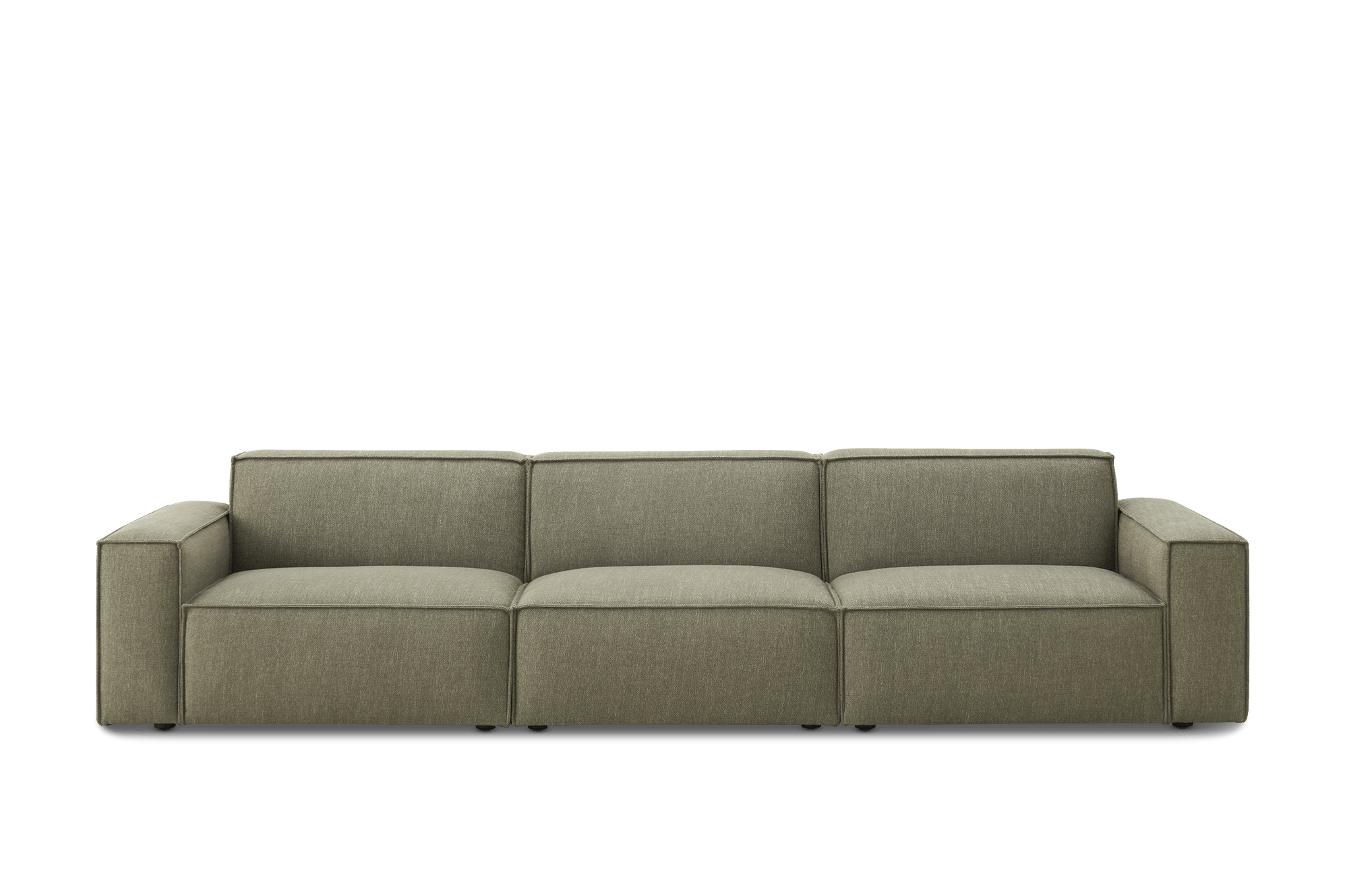 Jonathan Extended 3 Seater Sofa, (Performance Twill) Moss