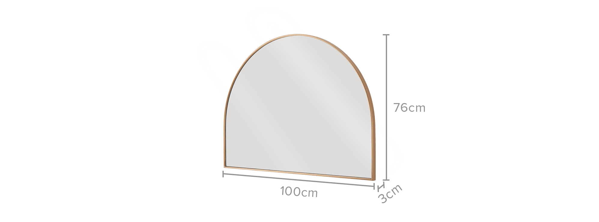 dimension of Aria Arch Wall Mirror