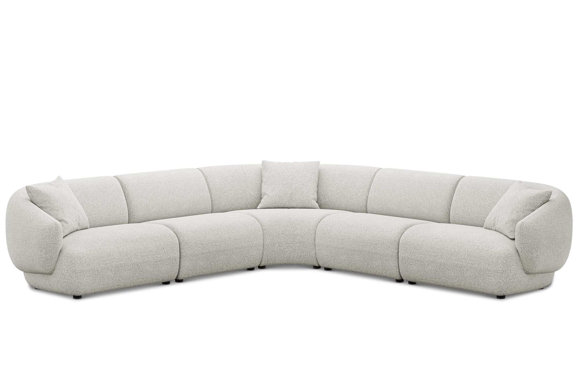 Auburn L-Shape Sectional Sofa Customised, (Performance Boucle) Light Grey