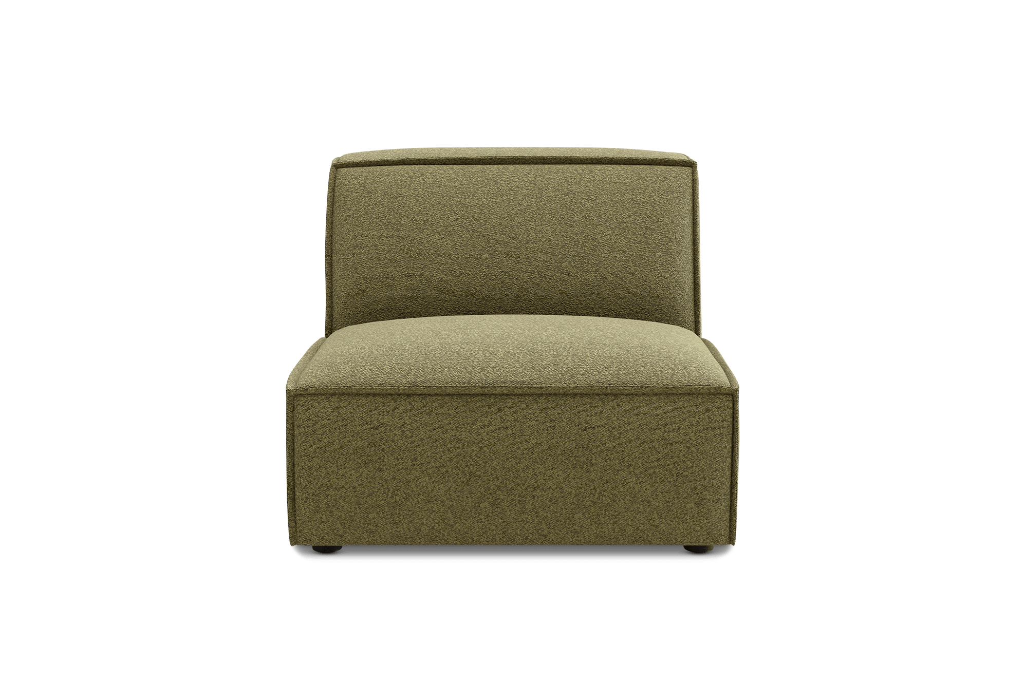 Jonathan Armless Sofa Customised, (Performance Boucle) Moss