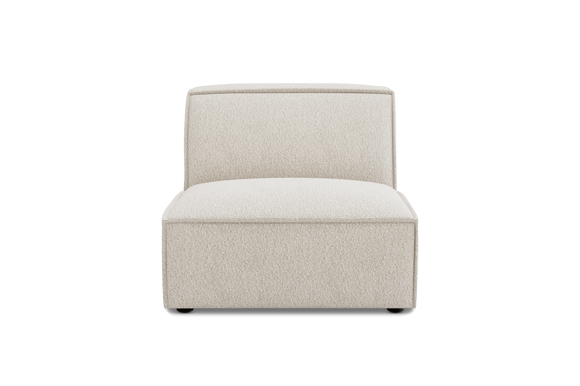 Jonathan Armless Sofa Customised, (Performance Boucle) Cream