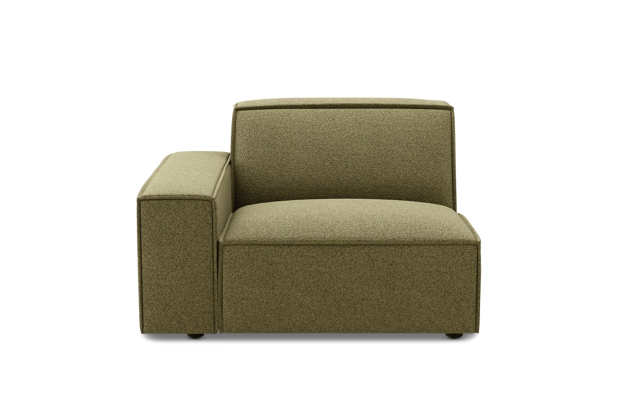 Jonathan Left Arm Sofa Customised, (Performance Boucle) Moss