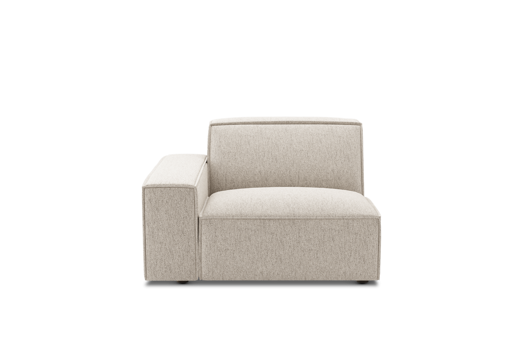 Jonathan Left Arm Sofa Customised, (Performance Classic Twill) Light Grey