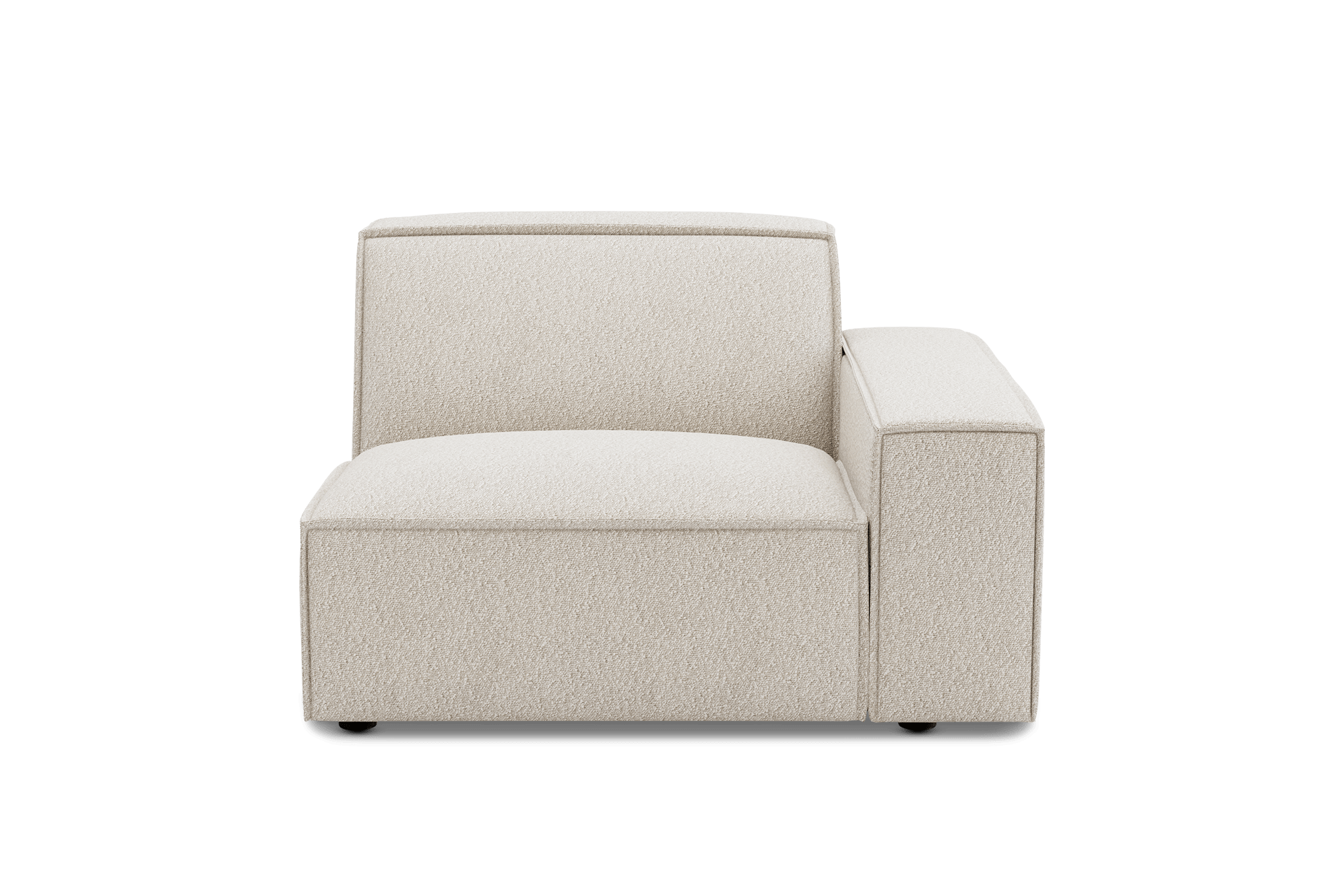 Jonathan Right Arm Sofa Customised, (Performance Boucle) Cream