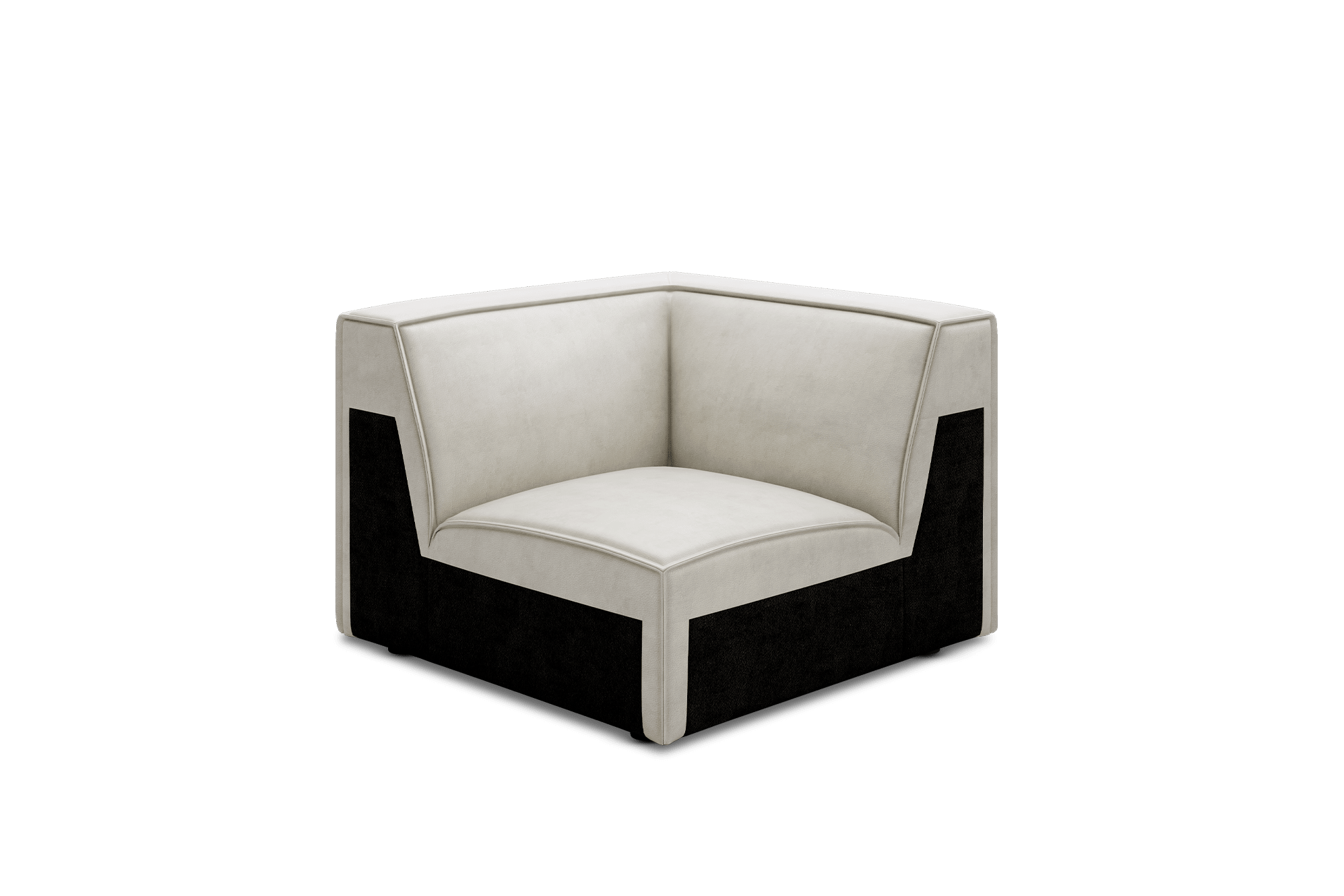 Jonathan Leather Corner Sofa Customised, (Marche) Ivory