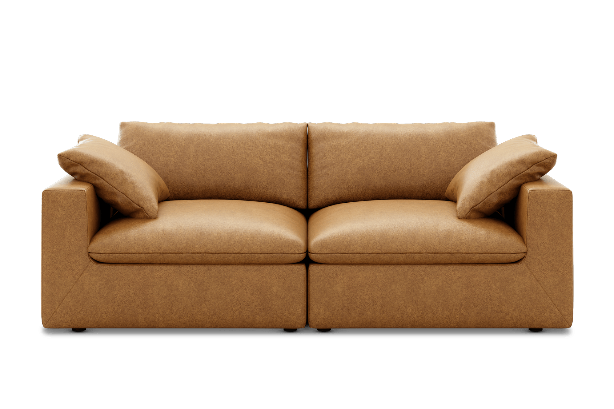 Dawson Leather 3 Seater Sofa Customised, (Lugano) Caramel