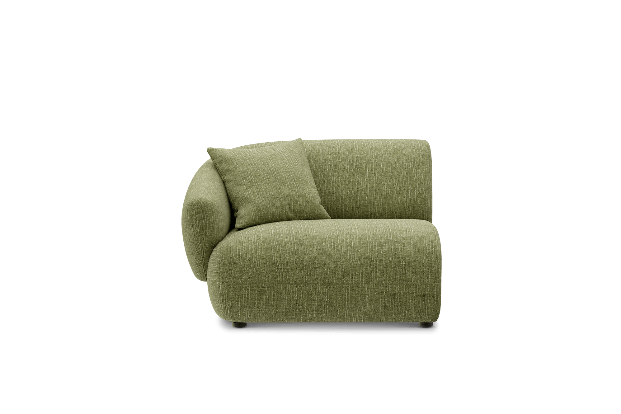 Auburn Left Arm Sofa Customised, (Washed Chenille) Moss