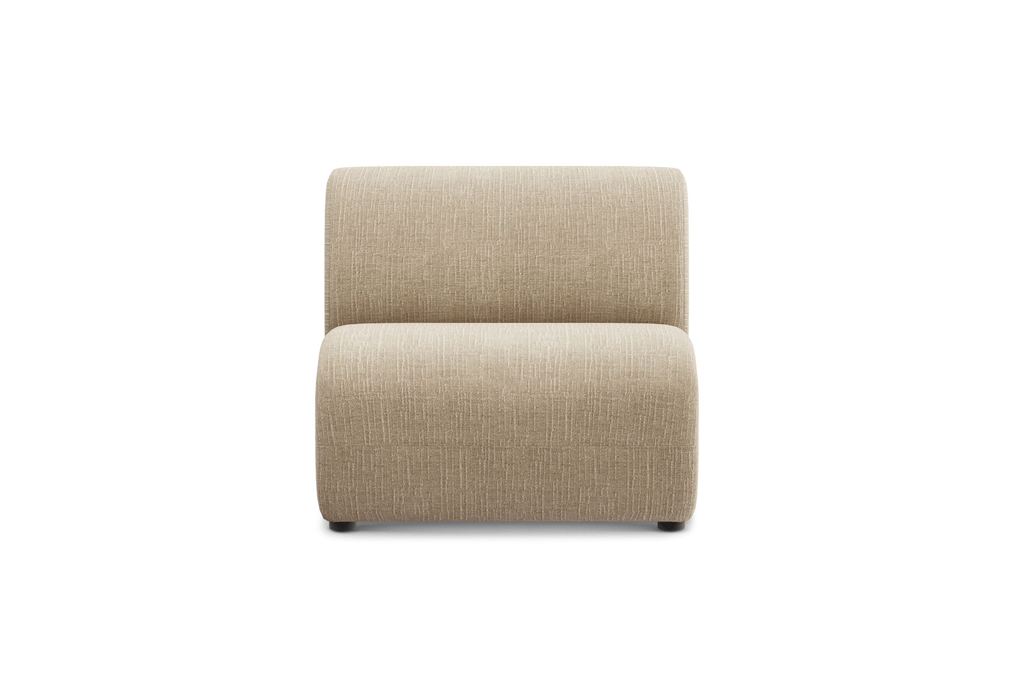 Auburn Armless Couch Customized, (Washed Chenille) Sand